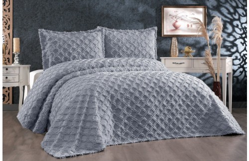 POSTELJNINA HAREM 240X260 CM - SIVA