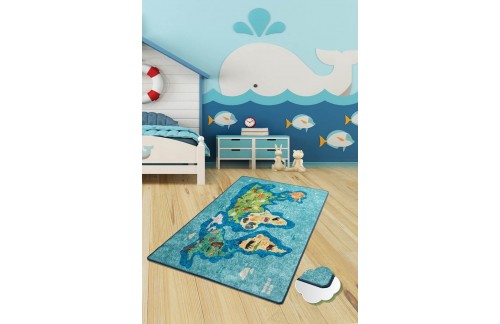 OTROŠKA PREPROGA ZEMLJEVID 100x160 CM