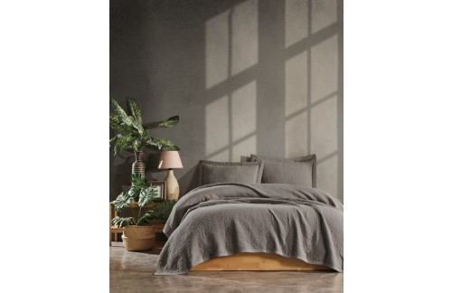 POSTELJNINA LUCETTE 240x260 CM - SIVA