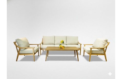 Aluminijasti vrtni set Nikozja (bež)