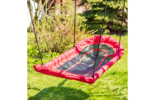 VISEČA GUGALNICA NEST ČOLN (RDEČA)