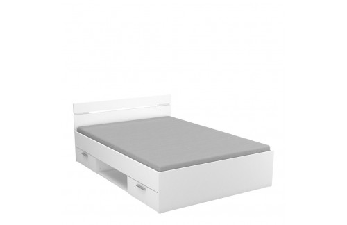 Bed MICHIGAN 471718 - white (160x200) with 2 drawers (bela)