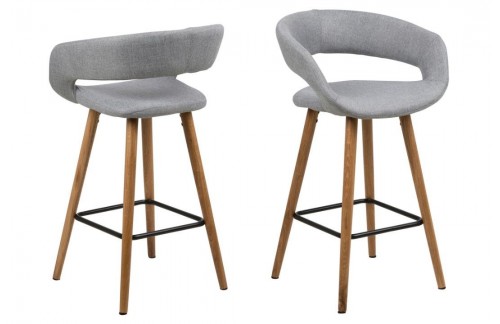 EKSPONAT BARSKI STOL GARNET - SVETLO SIVA