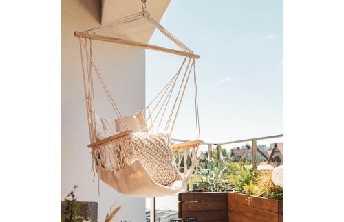 VISEČI VRTNI STOL BRASIL EXCLUSIVE (BELA)