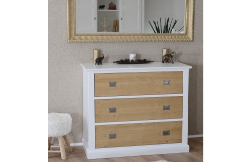 KOMODA CALM - BELA + NATUR