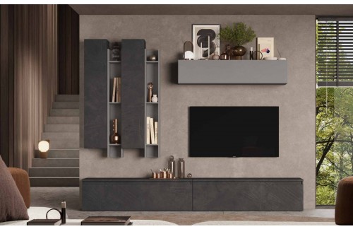 Dnevni regal v skrilasto in svinčeno sivi INFINITY 2.0 900004-ADPB