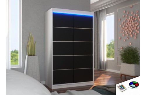 Drsna omara BENISSO z LED osvetlitvijo, 120 cm (več barv)