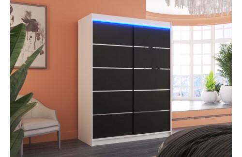 Drsna omara LUFT 150 z LED osvetlitvijo - BELA