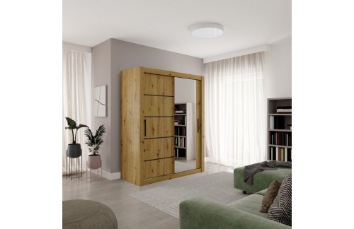 Drsna omara MOX 160 z 2 vrati in 5 policami