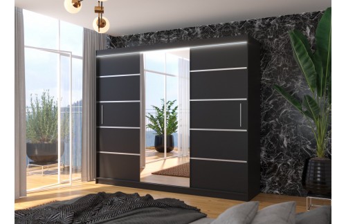 Drsna omara SALTO 250 z ogledalom in LED osvetlitvijo