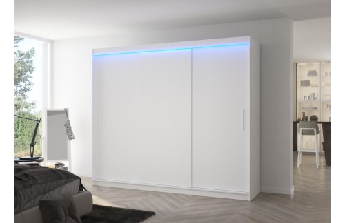 Drsna omara z LED osvetlitvijo ANTOS 250 - BELA