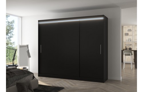 Drsna omara z LED osvetlitvijo ANTOS 250 - ČRNA