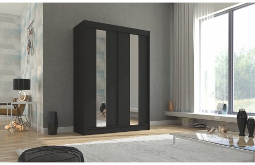 Drsna omara z ogledalom BALTON 150 cm