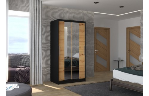 Drsna omara z ogledalom DRAGONIS, 100 cm (več barv)