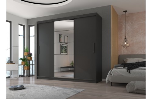 Drsna omara z ogledalom ERWIN 235 cm