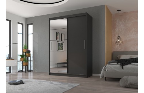 Drsna omara z ogledalom ESTI 150 cm