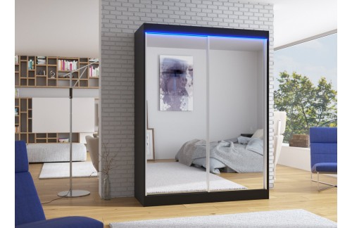 Drsna omara z ogledalom FLOREST 150 cm