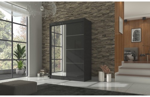 Drsna omara z ogledalom GILTON 150 cm