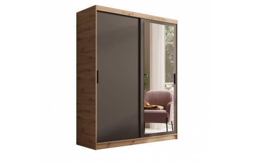 Drsna omara z ogledalom Hailey 160 cm