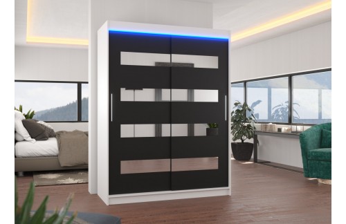 Drsna omara z ogledalom in LED lučjo BALTIC 150 (več barv)