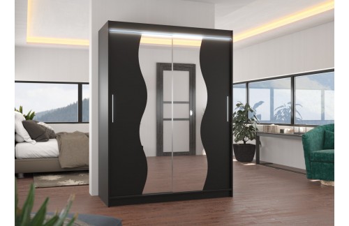 Drsna omara z ogledalom in LED osvetlitvijo RENZO 150