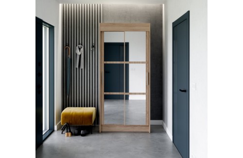 Drsna omara z ogledalom KARYL, 100 cm