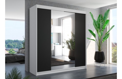 Drsna omara z ogledalom PERQS 200 cm