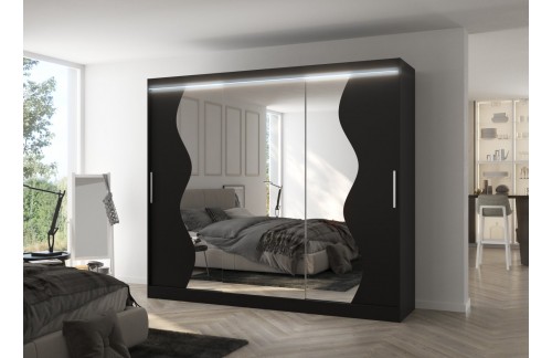 Drsna omara z ogledalom SHARON 250 cm