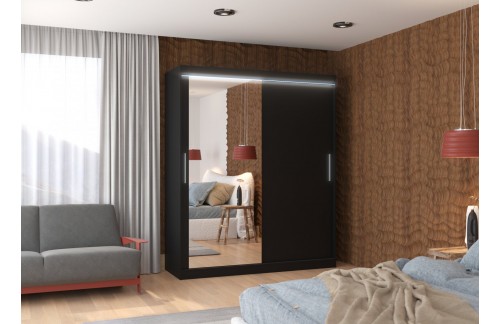 Drsna omara z ogledalom TOM 180 cm