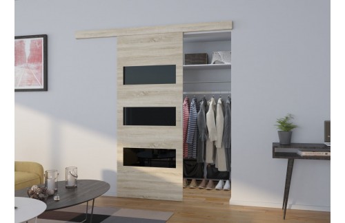 Drsna stenska vrata ARES z lakobel vložki 96 cm