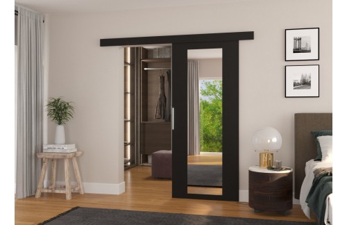 Drsna stenska vrata BRIT z ogledalom 96 cm