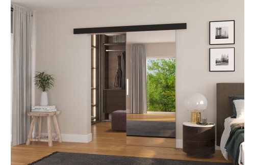 Drsna stenska vrata TESS z ogledalom 96 cm