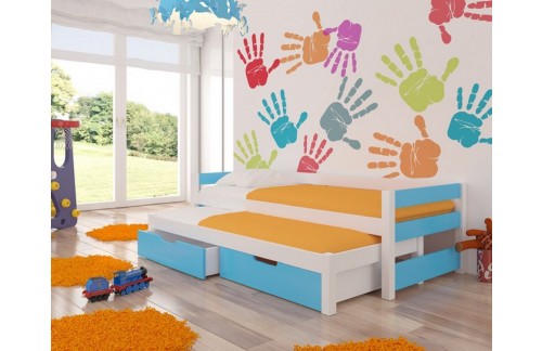 Dvojna mladinska postelja FRAGA z vzmetnicama