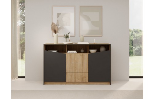 Dvovratna komoda Atson v hrastovi barvi