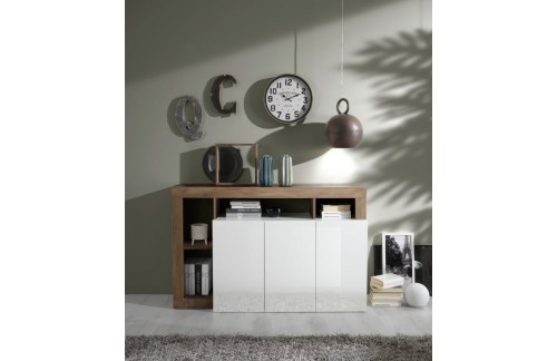 Elegantna bela komoda s 3 vrati HAMBURG 209030-05MR