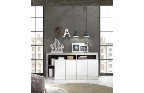 Elegantna bela komoda s 4 vrati HAMBURG 209030-08CE