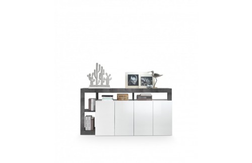 Elegantna bela komoda s 4 vrati HAMBURG 209030-08OX