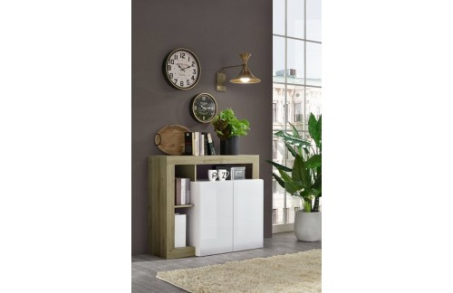 Elegantna bela komoda z 2 vrati HAMBURG 209030-02K