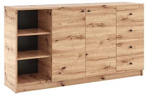 Elegantna komoda Evi II iz hrasta Artisan - HRAST ARTISAN-HRAST