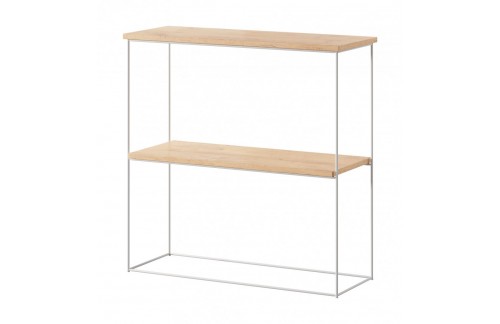 Elegantna konzolna miza Toni z žičnim podnožjem - BELA