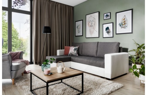 Elegantna kotna sedežna garnitura Newark