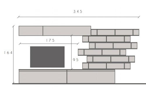 Elegantna TV omarica bronasta/temen les INFINITY 2.0 900013-BRMR