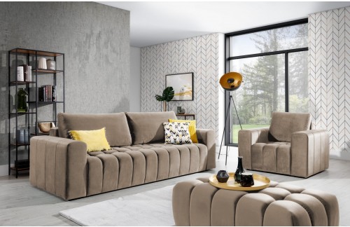 Elegantni dnevni set Lazaro 3+1+Tabure