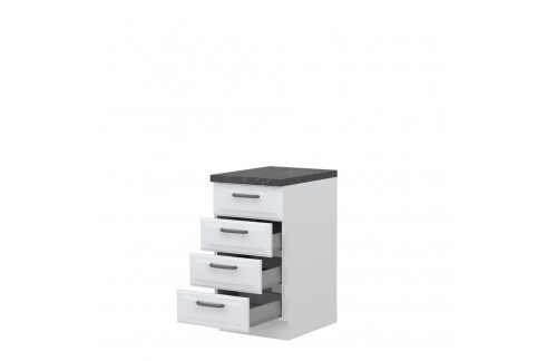 ELEMENT ZA KUHINJO EVIA R-45-4MBOX S ŠTIRIMI KOVINSKIMI PREDALI