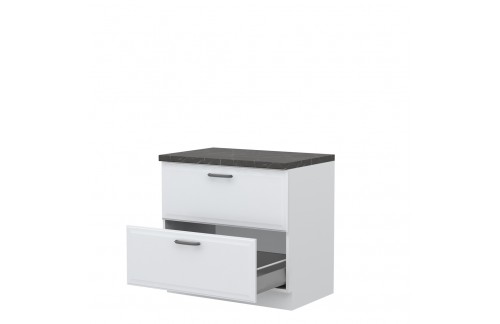 ELEMENT ZA KUHINJO EVIA R-90-2MBOX Z DVEMA KOVINSKIMA PREDALOMA