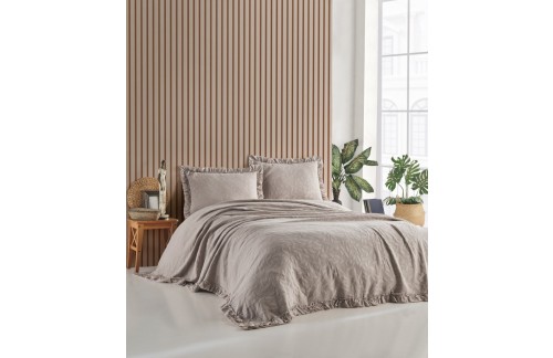 POSTELJNINA ILDA 220X240 CM - SVETLO SIVA