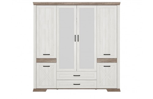 GARDEROBNA OMARA 2 MARSELLE - PEPEL/TEMEN SONOMA HRAST