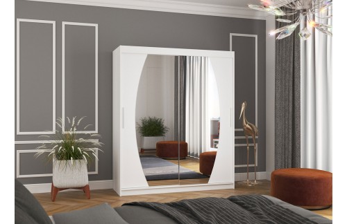 Garderobna omara z drsnimi vrati Baltimore (180 cm)