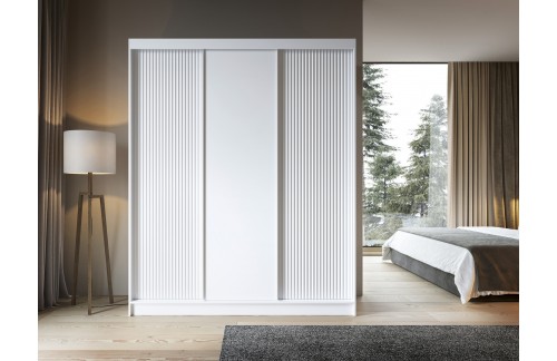 GARDEROBNA OMARA Z DRSNIMI VRATI BIANCCO - 180 CM