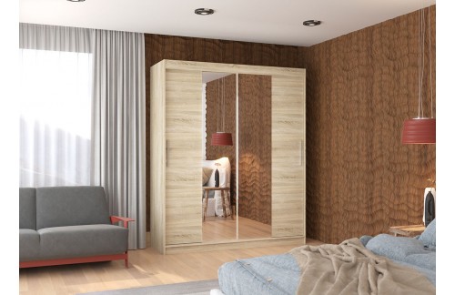 Garderobna omara z drsnimi vrati Dallas (180 cm)